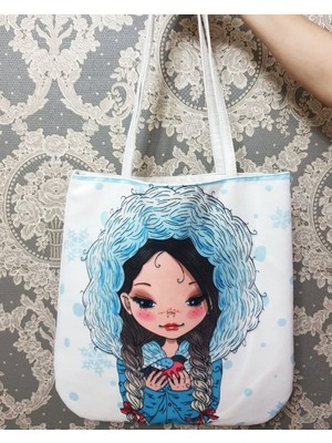 Körfez Kırlent Anime Baskılı Kumaş Heybe Çanta