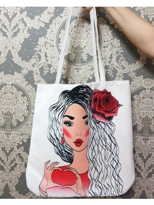 Körfez Kırlent Anime Baskılı Kumaş Heybe Çanta