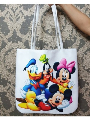 Körfez Kırlent Disney Baskılı Kumaş Heybe Çanta