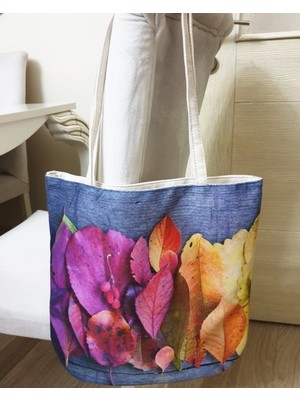 Körfez Kırlent Trend Desen Baskılı Kumaş Heybe Çanta