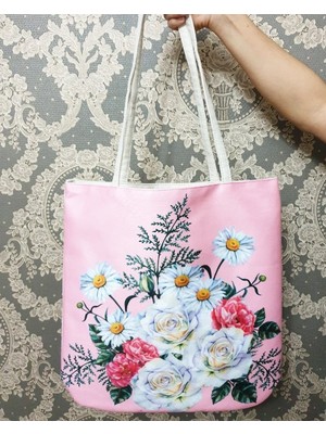 Körfez Kırlent Çiçekli Baskılı Kumaş Heybe Çanta