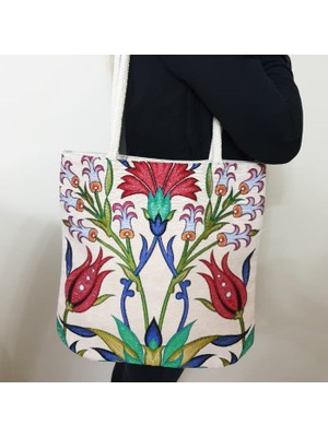 Körfez Kırlent Anadolu Desen Goblen Dokuma Kumaş Heybe Çanta