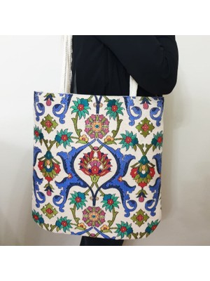 Körfez Kırlent Anadolu Desen Goblen Dokuma Kumaş Heybe Çanta