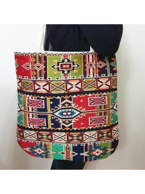 Körfez Kırlent Göçebe Goblen Dokuma Kumaş Heybe Çanta