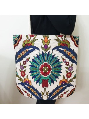 Körfez Kırlent Anadolu Desen Goblen Dokuma Kumaş Heybe Çanta