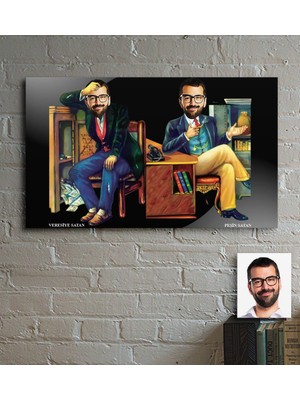 BK Kişiye Özel Veresiye Satan Peşin Satan Karikatür Ahşap Tablo