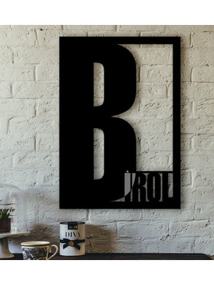 BK Kişiye Özel Isim Tasarımlı 3D Ahşap Tablo