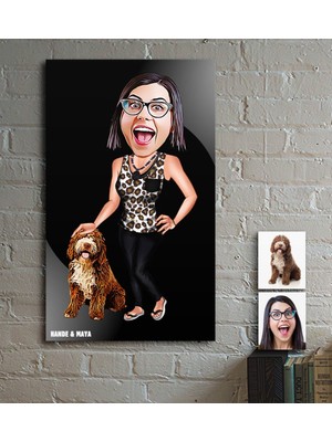 BK Kişiye Özel Evcil Dostum Karikatür Ahşap Tablo - 3