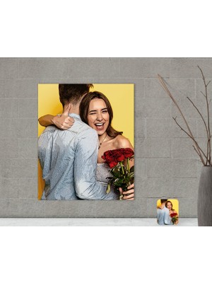 BK Kişiye Özel Yağlıboya Tasarımlı Dekoratif Ahşap Tablo 13X15CM