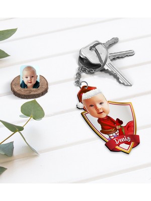 BK Kişiye Özel Isimli Bebek Karikatürlü Ahşap Anahtarlık-6