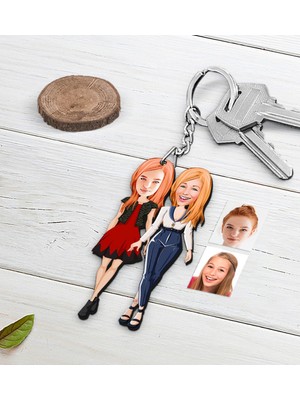 BK Kişiye Özel Kadın Bekarlığa Veda Karikatür Anahtarlık-1