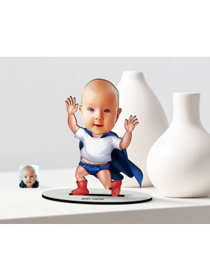 BK Kişiye Özel Bebek Karikatür Ahşap Biblo - 3