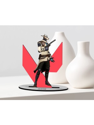 BK Kişiye Özel Isimli Valorant Cypher Tasarımlı Ahşap Biblo Model-1