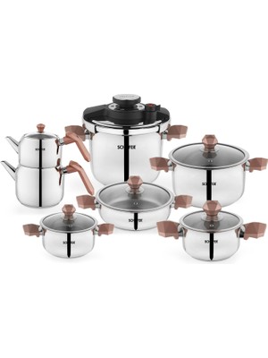 Schafer Honor Çelik Çeyiz Seti 13 Prç.-Rosegold