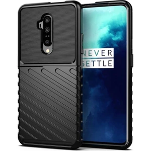 Oneplus 7t Pro Thunder Serisi Darbeye Dayanıklı Silikon Kılıf - Siyah