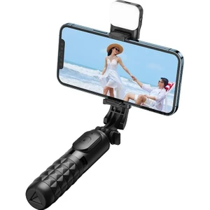 SS-1781 Bluetooth Selfie Çubuğu Uzaktan Kumandalı/tripod Standlı - Siyah
