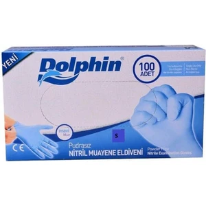 Dolphin Pudrasız Nitril Eldiven Mavi L