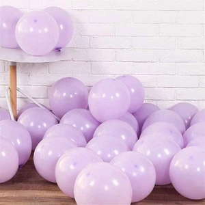 50 Adet Makaron Lila Renk Balon-5 Metre Balon Zıncırı Hediyeli