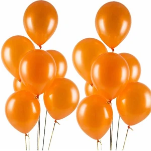 15 Adet Metalik Sedefli Turuncu   Balon, Helyumla Uçan-Dogum Günü-Parti-Kaliteli Balon