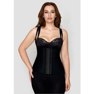 Askılı Latex Göbek Korsesi Siyah Renk