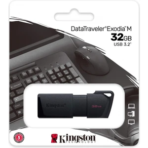 Kıngston DTXM/32GB USB 3.2 Data Traveler Exodia M Flash Disk (Siyah)