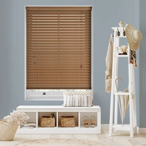 Ahşap Jaluzi Perde 50MM, Ahşap Perde, Ahşap Panjur Perde, Kahverengi