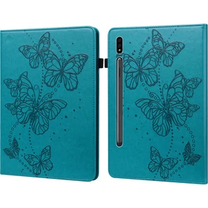 Szykd Samsung Galaxy Tab S8 / Galaxy Tab S7 T870 / T875 / T876B Kabartmalı Kelebek Desen Yatay Çevirme Deri Tablet Kılıf Için (Yurt Dışından)