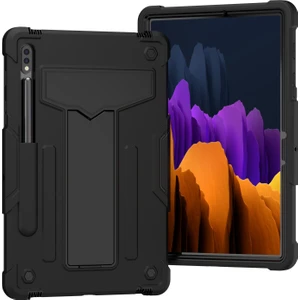 Szykd Samsung Galaxy Tab Için S8 / Galaxy Tab S7 T870 / T875 T-Şekilli Braket Kontrast Renk Darbeye Dayanıklı Pc + Silikon Koruyucu Kılıf (Yurt Dışından)