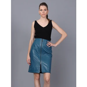 Basics & More Kadın Hakiki Deri Etek