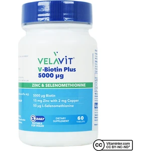 V-Biotin Plus 5000 Mcg 60 Tablet