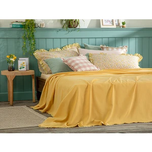 English Home Elegancy Fistolu Tek Kişilik Pike 150 x 220 cm Sarı