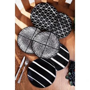 Kitchen Life 6'lı Özel Tasarım Handmade 21cm Pasta Tabak Seti