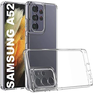 Samsung Galaxy A52 4g Kılıf Şeffaf Silikon Kamera Korumalı 3D