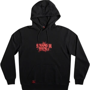 x Stranger Things Official Logo Erkek Kapüşonlu Sweatshirt EQYFT04726