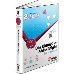 Aydın Yayınları 8. Sınıf Din Kültürü ve Ahlak Bilgisi Üç Adım Soru Bankası