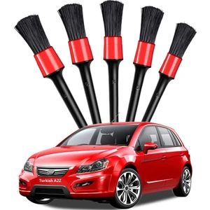 Detail Dash Brush Detay Fırçası Seti 5'li Detaylı Farklı Boyutlarda Fırça Seti - Oto Araç Motor Bisiklet Temizlik Fırçası