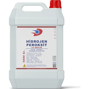 Dolar Kimya Hidrojen Peroksit | Oksijenli Su | %3 Saflık | 5 Kg
