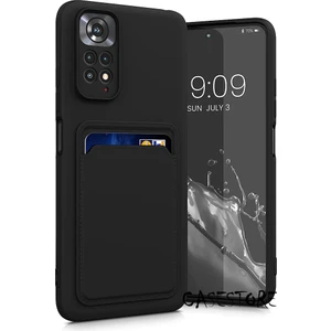 M.TK Moveteck Xiaomi Redmi Note 11 Uyumlu Kılıf Kamera Lens Korumalı Kartvizitli Ince Silikon Kapak Cüzdan Renkli Yumuşak Soft Mat Yeni Tasarım