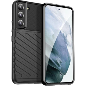 Samsung Galaxy S22 5g Thunder Serisi Darbeye Dayanıklı Silikon Kılıf - Siyah