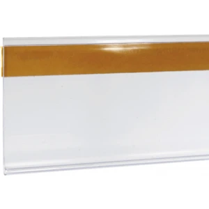 Plastik Etiket Tutucu 100 mm Uzunluk  38 mm Yüksek Kendinden Yapışkanlı Plastik Etiket Şeffaf Pvc Etiket Şerit Tutucu 100 Adet