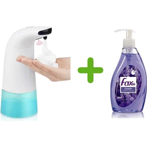 Sensörlü Fotoselli Sıvı Sabunluk 21X5X10CM ve 1 Adet 400 ml Sıvı Sabun Lavanta Kokulu