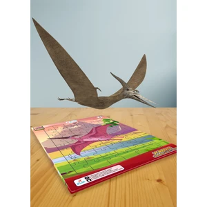 Canlanan Puzzle - Pteranodon - T-Rex (Sürpriz Pırıl )