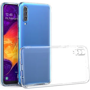 Samsung A50 Kılıf Şeffaf Silikon Kamera Korumalı 3D