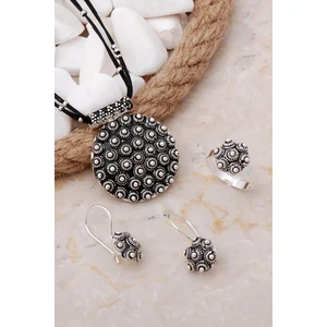 Sümer Telkari Bereket Modeli Telkari Elişi Gümüş Set 2562