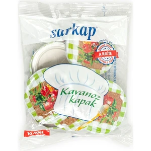 Kavanoz Kapak 10 Paket  10'lu -Domatesli Yeşil Ekose