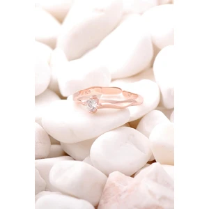 Sümer Telkari Tektaş Rose Gümüş Ince Yüzük 3508