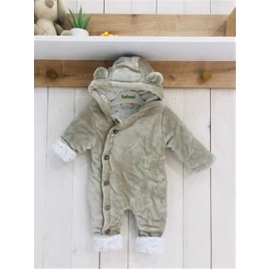 Mother Wings Coral Soft Düğmeli Sevimli Ayıcık Bebek Tulumu
