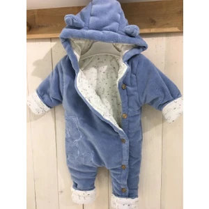 Mother Wings Coral Soft Düğmeli Sevimli Ayıcık Bebek Tulumu