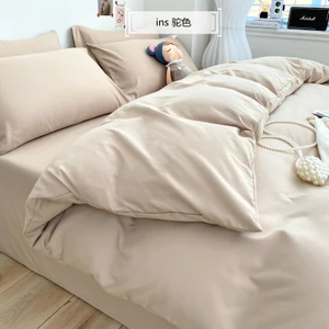 Düz Renk Nevresim Takımı Üç Parçalı Set