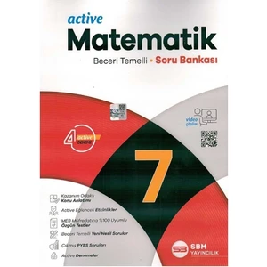 SBM Yayınları Sbm  7. Sınıf Active Matematik Soru Bankası (Beceri Temelli)